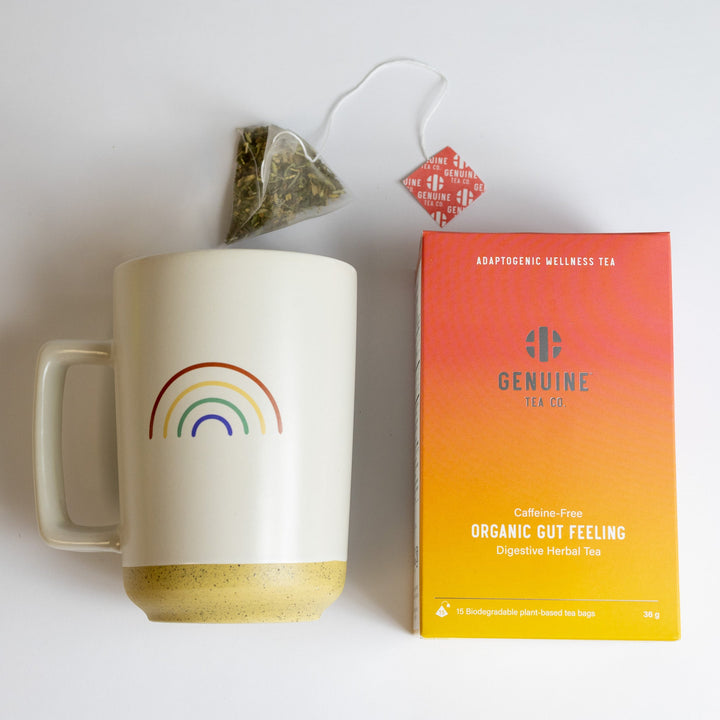 Box of Pyramid Tea Bags - Organic Gut Feeling - Genuine Tea Company - Toronto - Canada