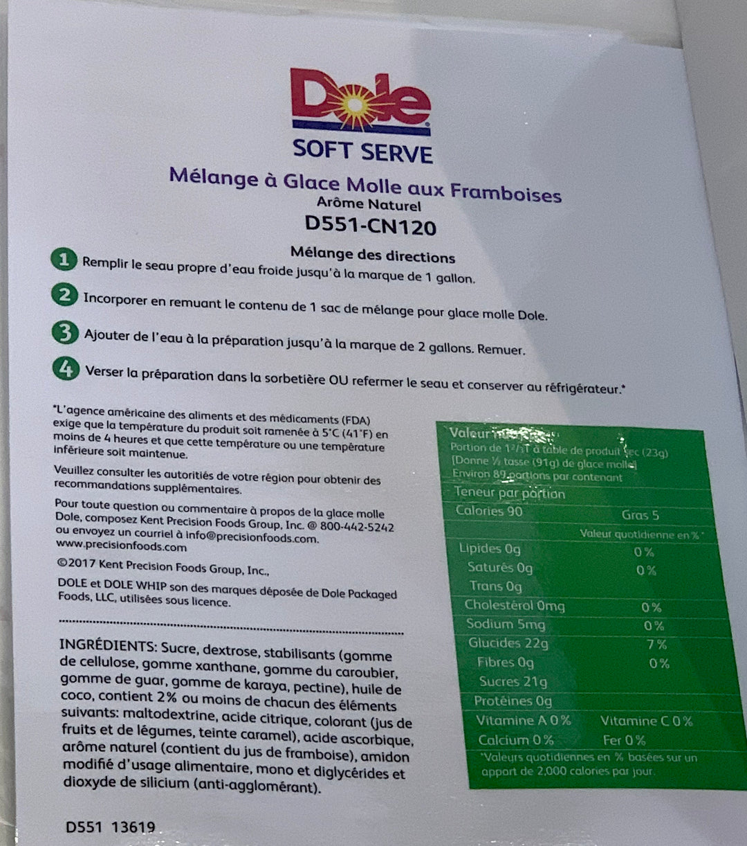 Dole Mixing Directions and Recipes