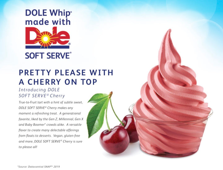 Dole Cherry Soft Serve Mix - 4,4 livres Sac - Caisse (4 sacs de 4,4 lb)