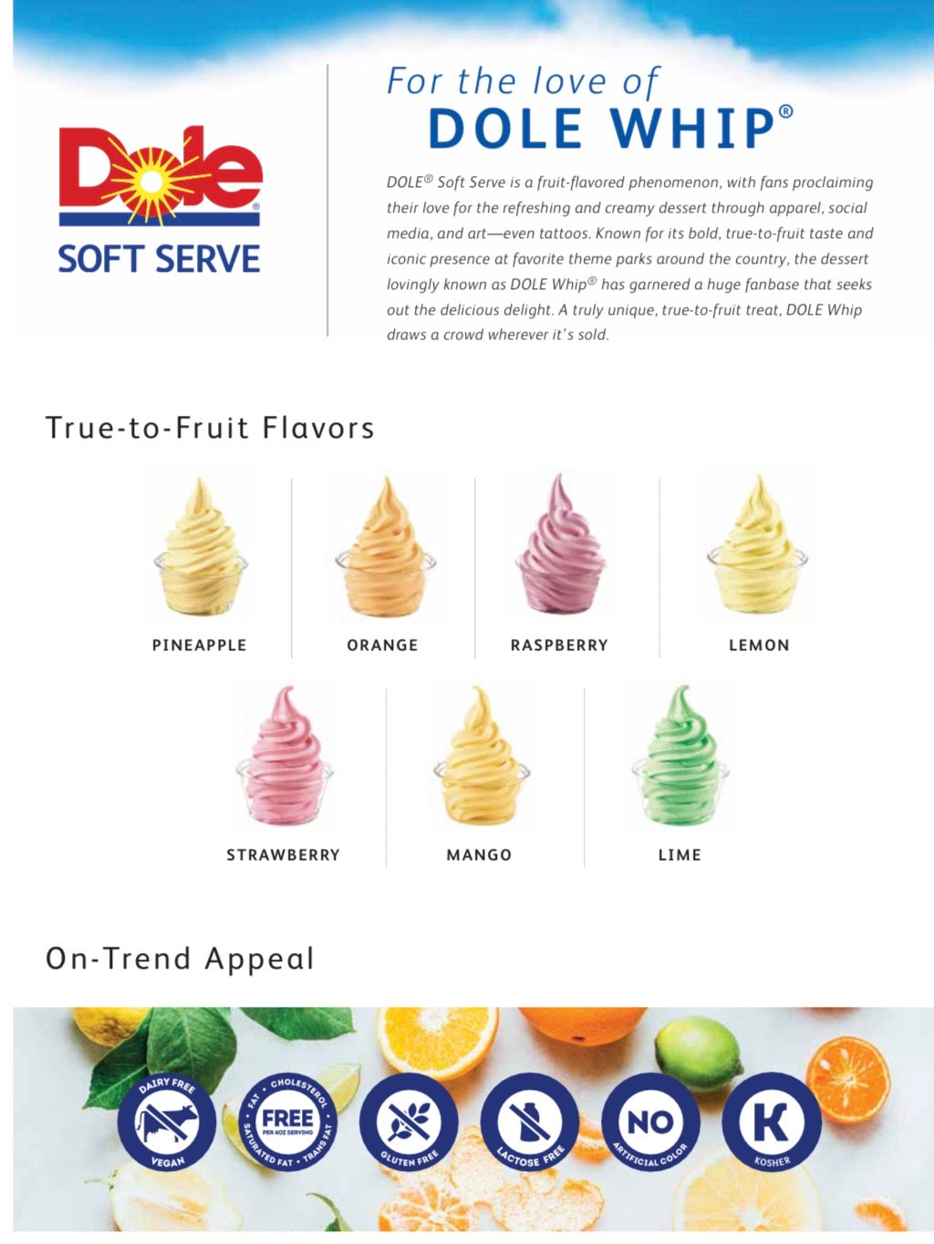 Dole Pineapple Soft Serve Mix - 4.4 Lbs. Bag - Case (4 X 4.4lb Bags)