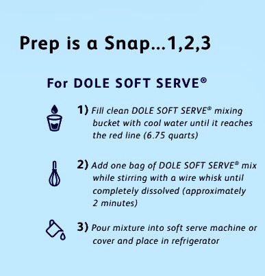 Dole Cherry Soft Serve Mix - 4,4 livres Sac - Caisse (4 sacs de 4,4 lb)