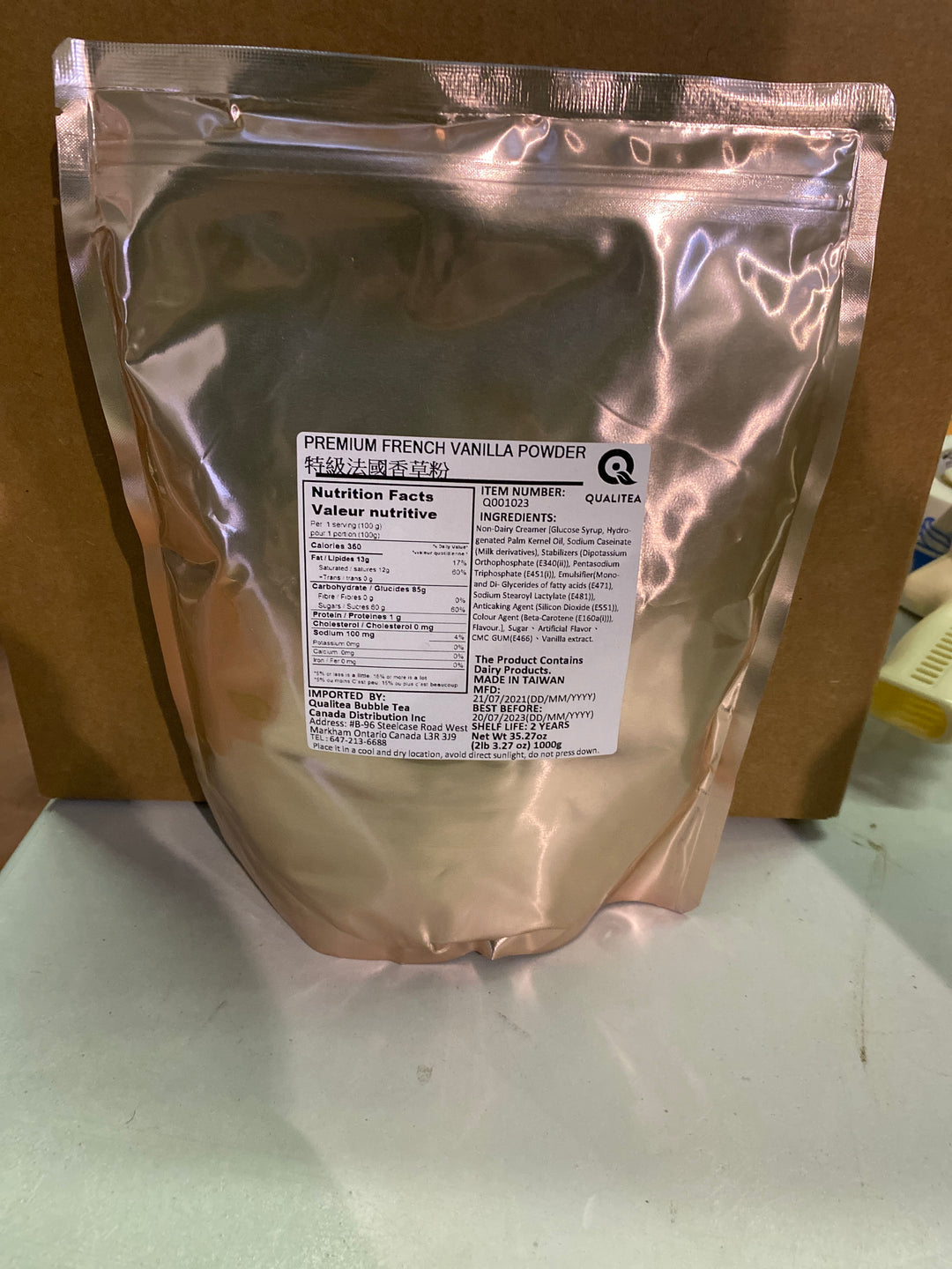 French Vanilla Bubble Tea, Smoothie, Frappe Mix (1kg Bag)