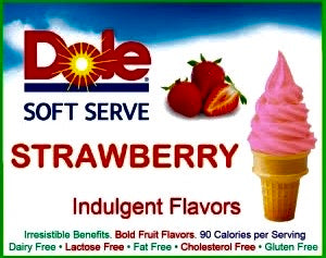 Dole Strawberry Soft Serve Mix - 4.4 Lbs. Bag - Case (4 X 4.4lb Bags)