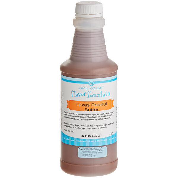 Bouteille de 32 oz de saveur de beurre d'arachide du Texas