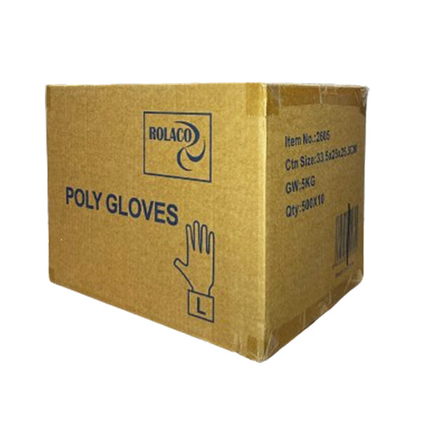 Rolaco - Polyethylene Large Gloves 10X500 Ea - Canadian Distribution