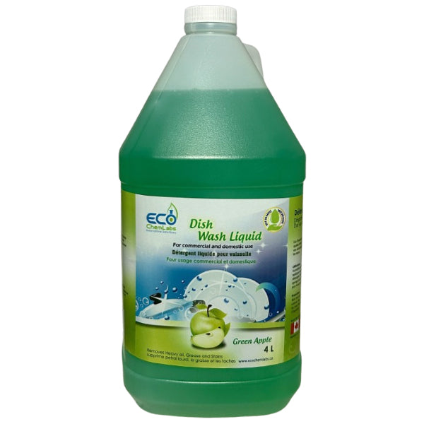 Locanz-Eco - L-Eco Dish Liquid Green Apple 4X4 Lt - Canadian Distribution