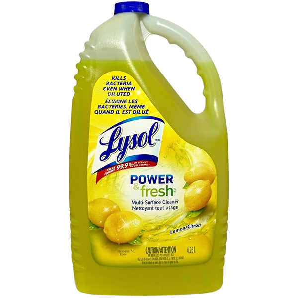 Lysol - Multi-Surface Lemon 4X4.26 Lt - Canadian Distribution