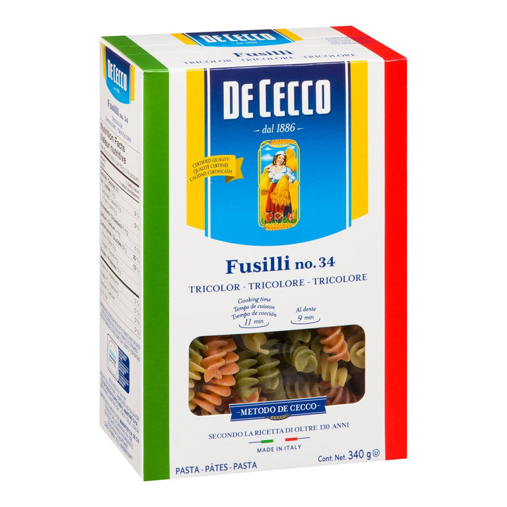 DE CECCO - #534 FUSILLI TRICOLORE 12x340 GR