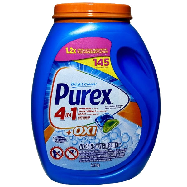 Purex - 4 In 1 Oxi Laundry Detergent Pacs 148Ea - Canadian Distribution