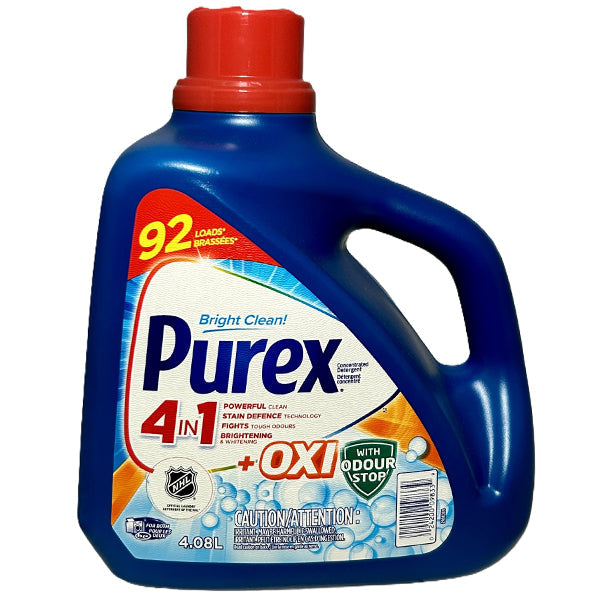 Purex - + Oxi Detergent 92Loads 4X4.08 Lt - Canadian Distribution