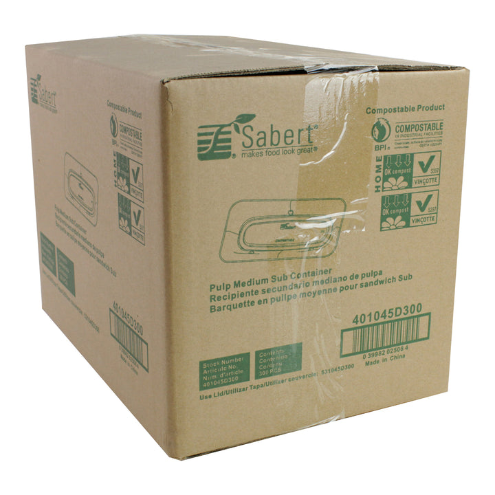 Container Biodegradable Pulp 10 x 5 - 1 x 300 count - Sabert - Packaging and Accessories - Restaurant Supplies and Equipment - Canadian Distribution