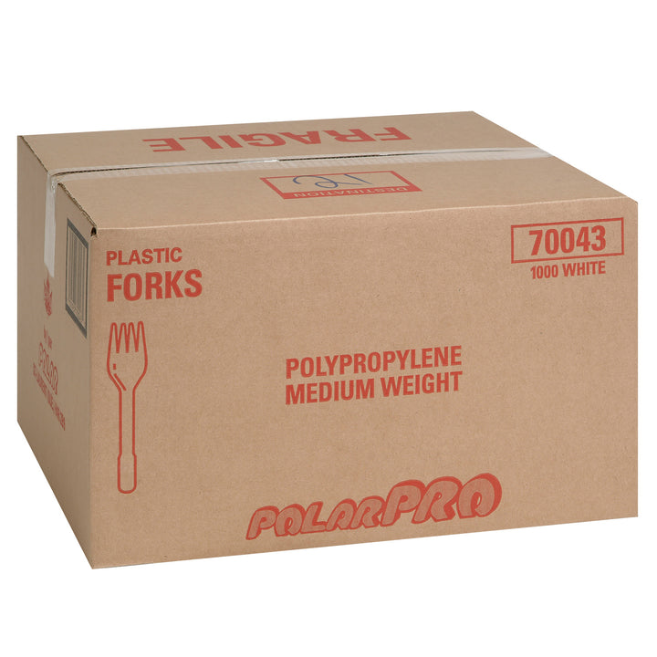 Fork Polypropylene White Medium Weight - 1 x 1000 count - Polar - Packaging and Accessories - Restaurant Supplies and Equipment - Canadian Distribution