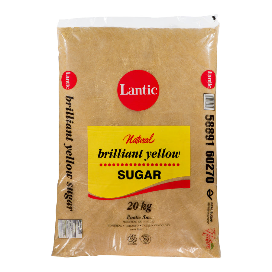 Sugar Brown Yellow - 1 x 20 kg - Lantic Sugar Lt - Restaurant and Foodservice Ingredients - Canadian Distribution