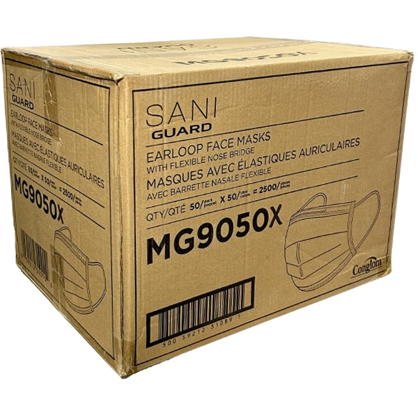 Sani Guard Pro - Face Mask Blue Earloop 50X50 Ct - Canadian Distribution