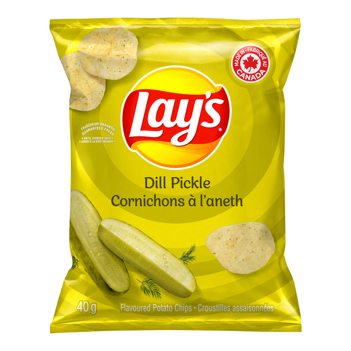 Chip Potato Dill Pickle - 40 x 40 g - Lays - Restaurant and Foodservice Ingredients - Canadian Distribution