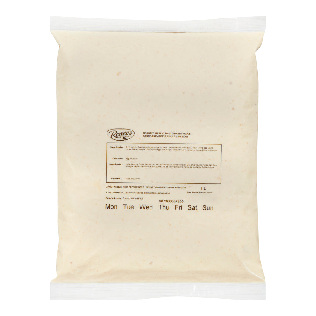 Sauce Aioli Roasted Garlic - 4 x 1 L - Renee's - Restaurant and Foodservice Ingredients - Canadian Distribution