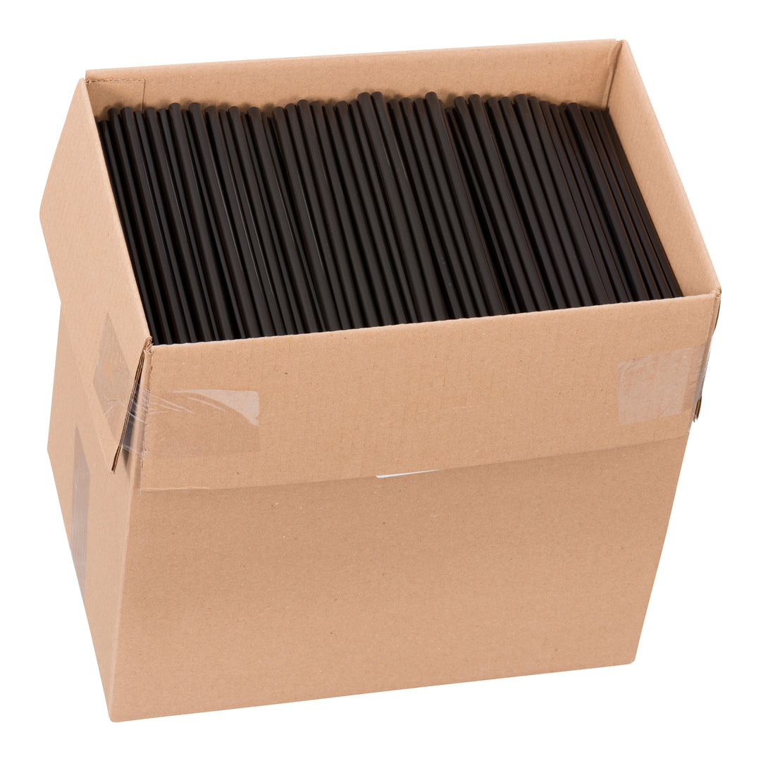 Straw Jumbo Super 8 in. Black Biodegradable - 1 x 1500 count - Stone Plastics - Packaging and Accessories - Restaurant Supplies and Equipment - Canadian Distribution