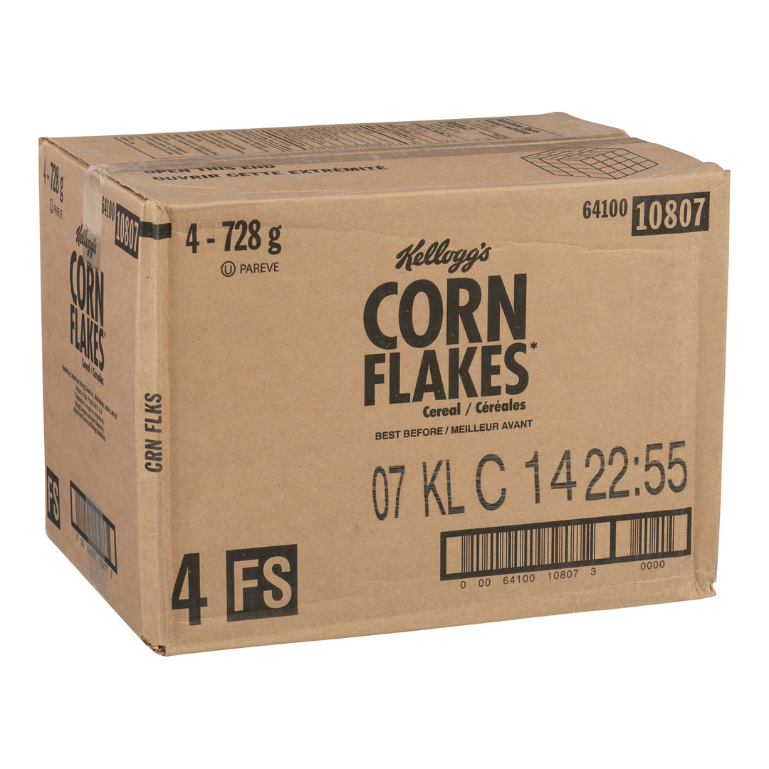 Cereal Corn Flakes Sleeve Pack - 4 x 728 g - Kellogg's - Restaurant and Foodservice Ingredients - Canadian Distribution