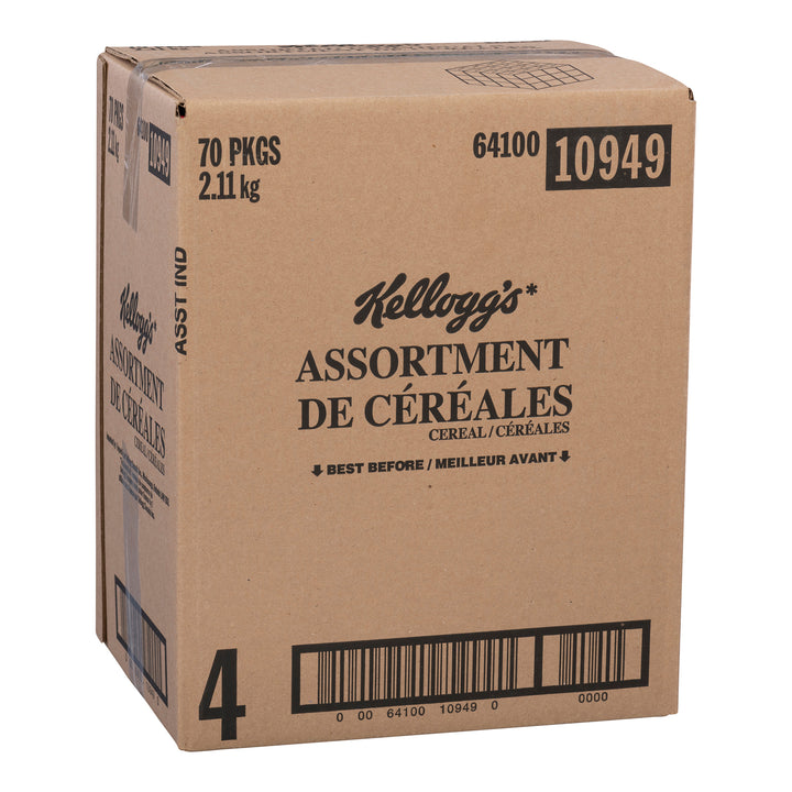 Cereal Assorted Individual - 70 x 30 g - Kellogg's - Restaurant and Foodservice Ingredients - Canadian Distribution