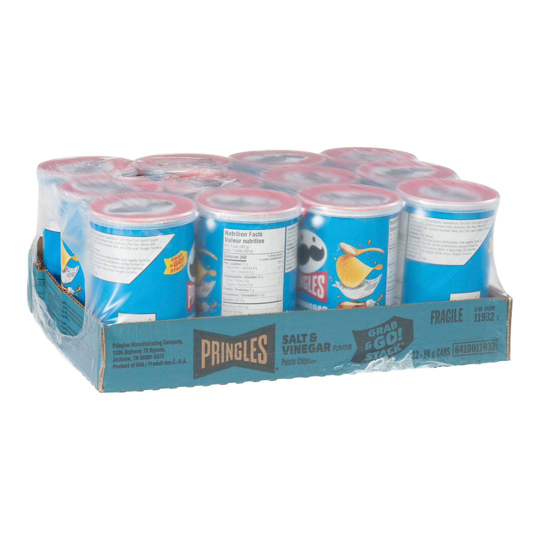 Chip Potato Salt & Vinegar Pringles - 12 x 68 g - Pringle - Restaurant and Foodservice Ingredients - Canadian Distribution