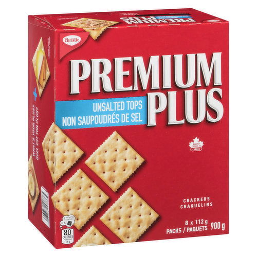 Cracker Unsalted Premium Plus - 12 x 450 g - Christie - Restaurant and Foodservice Ingredients - Canadian Distribution