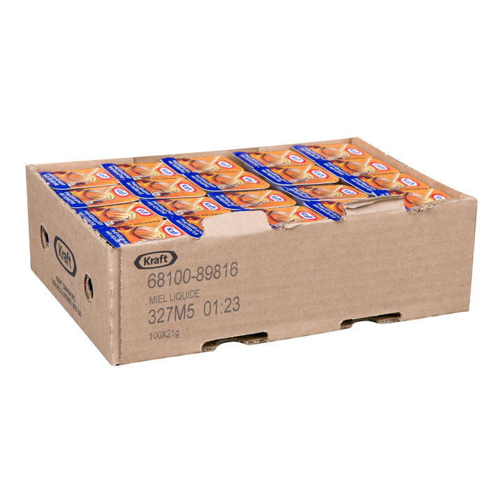 Sachet de miel liquide - 200 x 21 g - Kraft - Ingrédients pour restaurants et services de restauration - Distribution canadienne