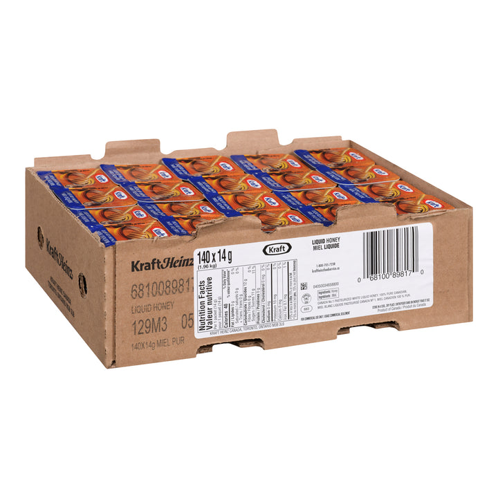 Coupe de miel liquide pur - 140 x 14 g - Kraft - Ingrédients pour restaurants et services de restauration - Distribution canadienne