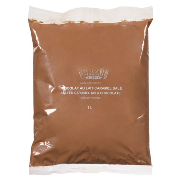 MCLEAN - SALTED CARAMEL MILK CHOCOLATE CONE DIP TOPPING 1LT