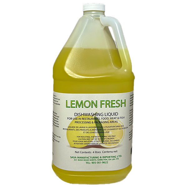 Lemon Fresh - Dish Detergent 4X4 Lt - Canadian Distribution