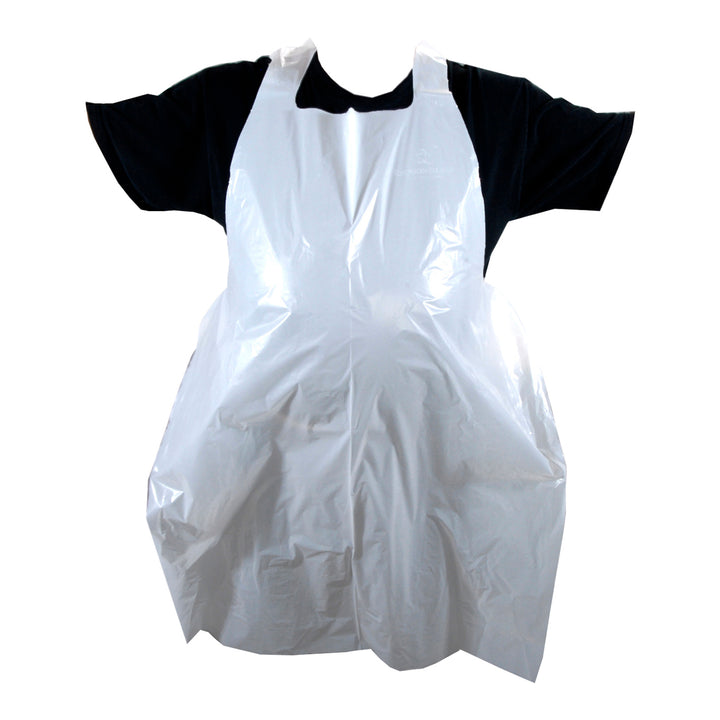 Apron Poly White - 1 x 100 each - Hy-five - Packaging and Accessories - Restaurant Supplies and Equipment - Canadian Distribution