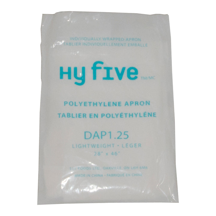 Apron Poly White - 1 x 100 each - Hy-five - Packaging and Accessories - Restaurant Supplies and Equipment - Canadian Distribution