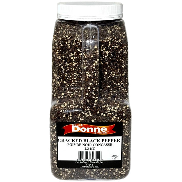 Belle Donne - CRACKED BLACK PEPPER 2.3KG - Seasonings & Spices - Canadian Distribution