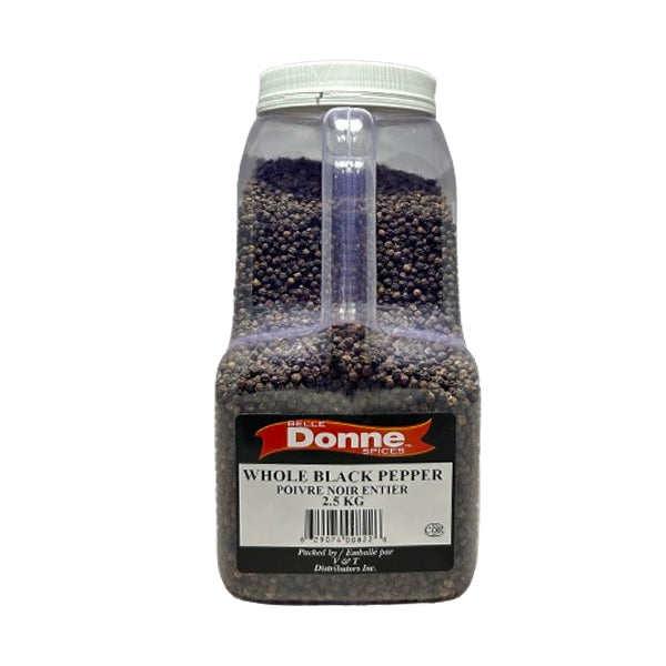 Belle Donne - BLACK PEPPER WHOLE 2.3 KG - Seasonings & Spices - Canadian Distribution