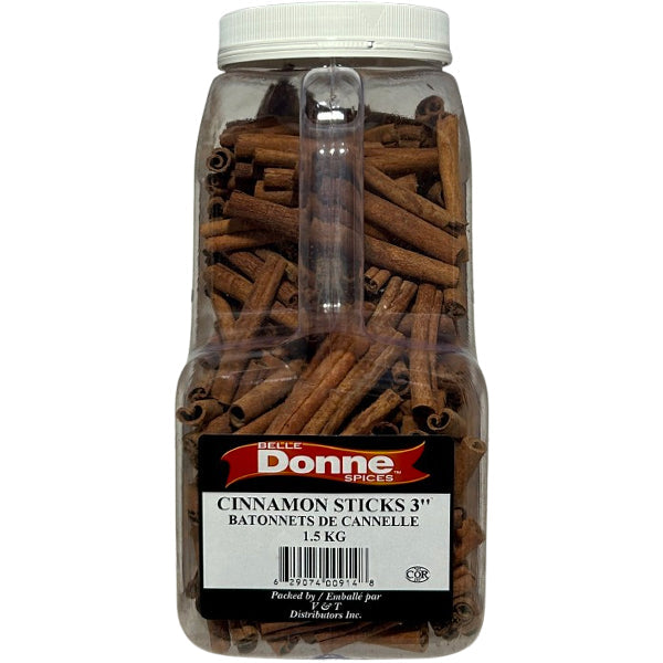 Belle Donne - CINNAMON STICKS 3IN 1.5KG - Seasonings & Spices - Canadian Distribution