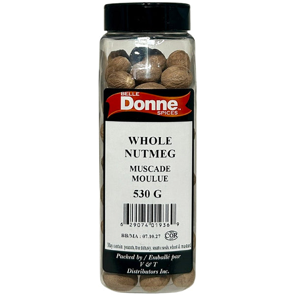 Belle Donne - NUTMEG WHOLE 530GR - Seasonings & Spices - Canadian Distribution
