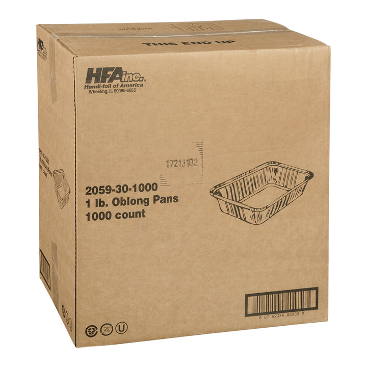 Container Foil 1 lb. Oblong - 1000 each - Handi Foil Of A - Packaging and Accessories - Restaurant Supplies and Equipment - Canadian Distribution