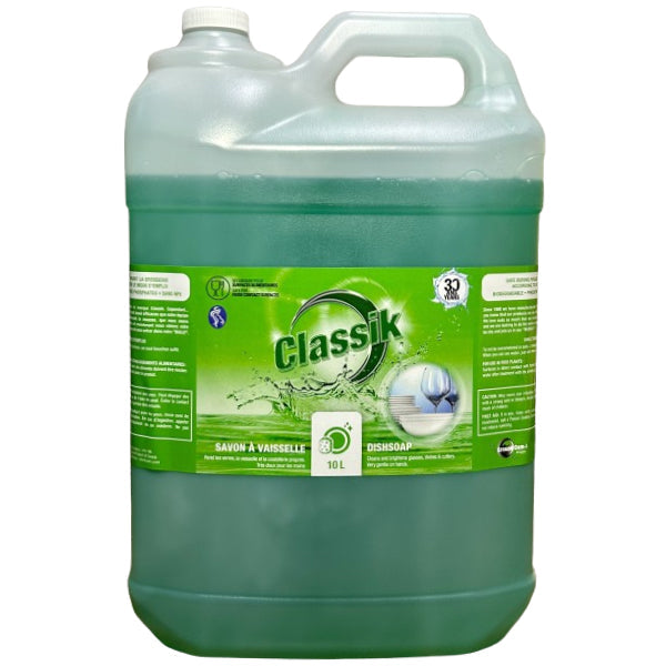 Classik - Green Dishsoap Detergent 2X10 Lt - Canadian Distribution