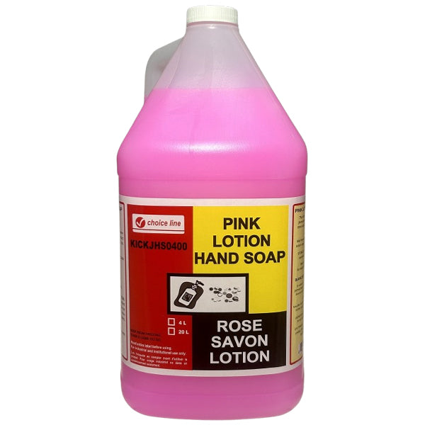 Choice Line - Pink Hand Lotion Soap 4X4Lt - Canadian Distribution