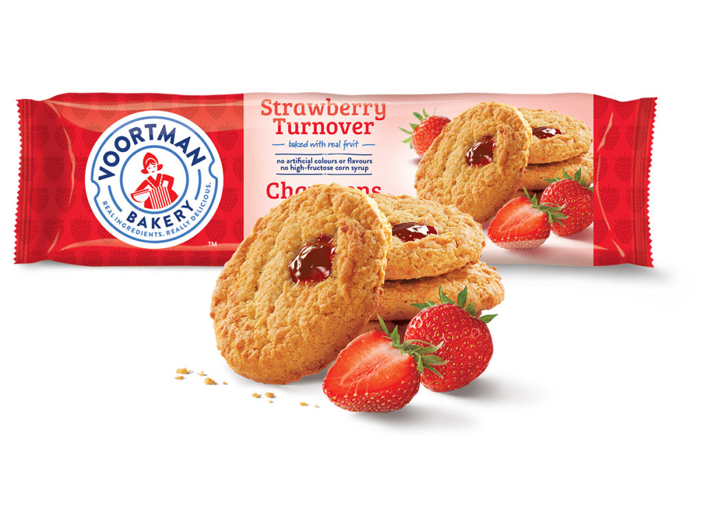 Cookie Strawberry Turnover Kosher - 12 x 300 g - Voortman - Restaurant and Foodservice Ingredients - Canadian Distribution