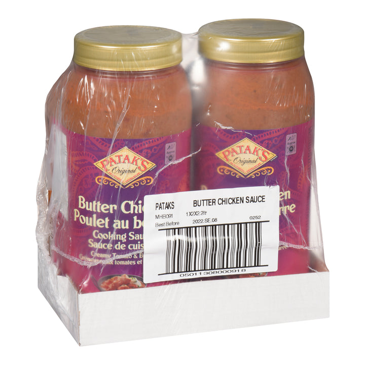 Sauce Cooking Butter Chicken - 2 x 2.2 L - Pataks - Restaurant and Foodservice Ingredients - Canadian Distribution