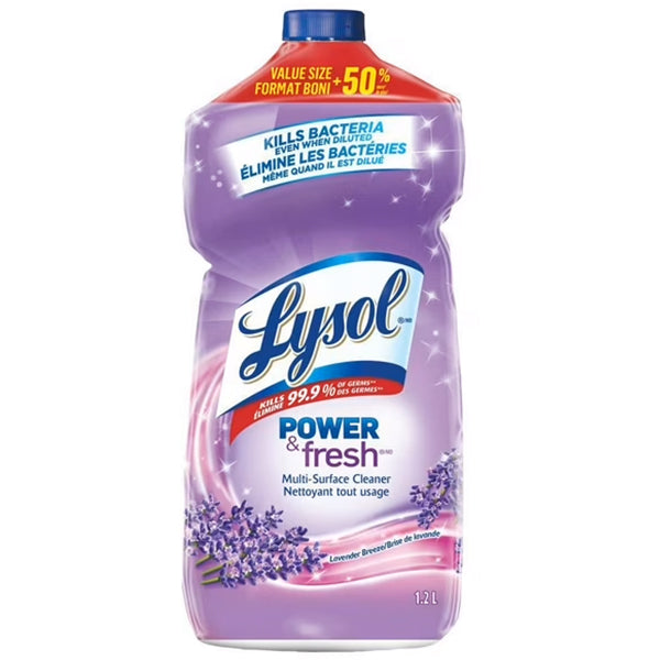 Lysol - Multi-Surface Cleaner  Lavender 9X1.2 Lt - Canadian Distribution