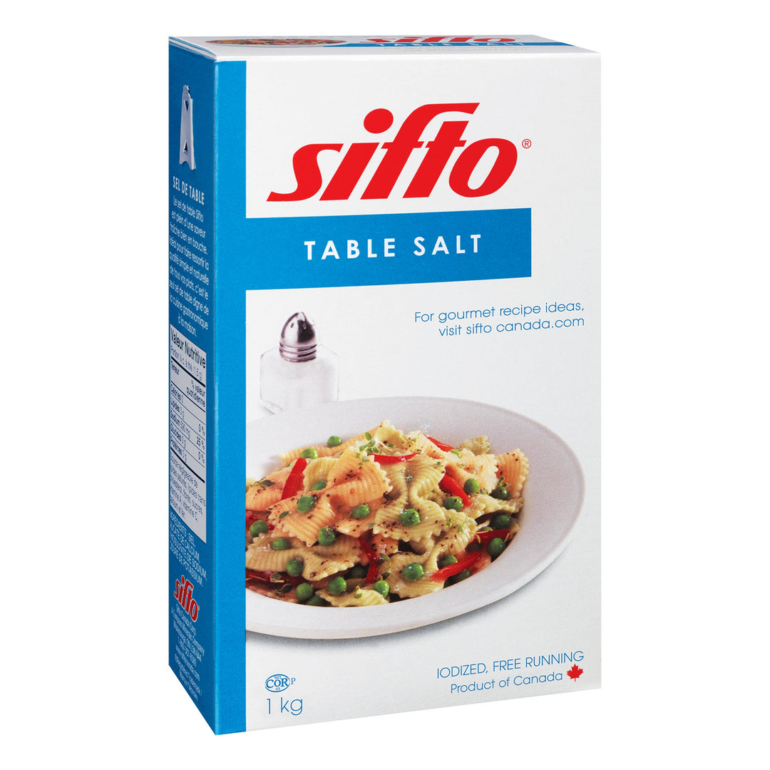 Sifto Table Salt - 12 × 1 kg - Grocery and Food Items - Canadian Distribution