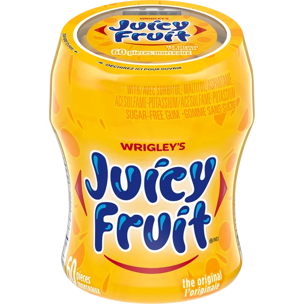 Bottle - 24 × 87 g - Juicy Fruit - Canadian Distribution