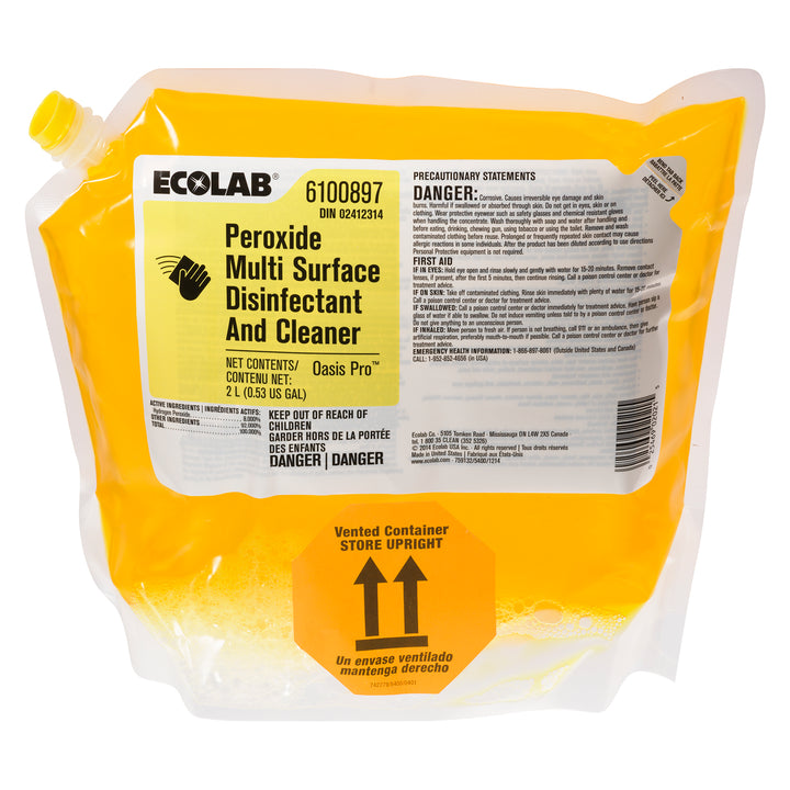 Cleaner Disinfectant Peroxide Multi Surface - 2 x 2 L - Ecolab - Packaging and Accessories - Restaurant Supplies and Equipment - Canadian Distribution