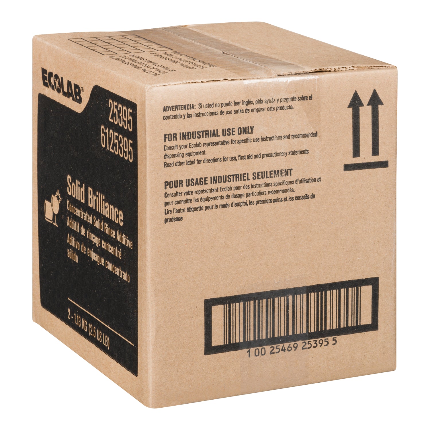Rinse Aid Brilliance Solid - 2 x 2.5 lb - Ecolab - Packaging and