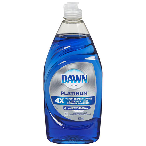 Dawn Ultra - Platinum Rain Scent Dishwashing Liquid 10X635 Ml - Canadian Distribution