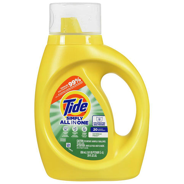 Tide Simply - All In One Daybreak Fresh 6X858 Ml - Canadian Distribution