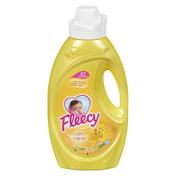 Fleecy - Calm Concentrated Fabric Softner 57Loads 6X1.36 Lt - Canadian Distribution