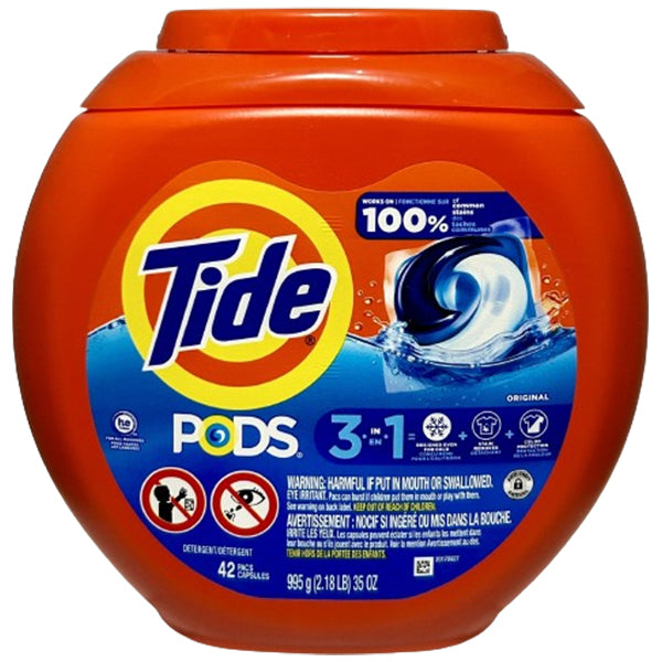 Tide - Pods Original Detergent Pacs 4X42 Ct - Canadian Distribution