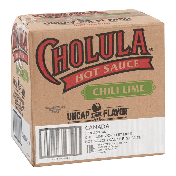 Sauce Hot Chili Lime - 12 x 150 mL - Cholula - Restaurant and Foodservice Ingredients - Canadian Distribution